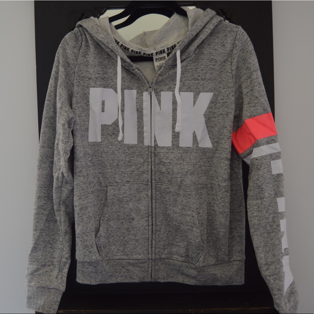 pink zip up jacket